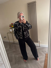 Load image into Gallery viewer, The Millie gold button scribble jacket
