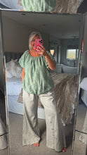 Load image into Gallery viewer, The Ibiza broaderie anglais cotton puff hem top
