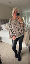 Load image into Gallery viewer, The animal print sequin balloon sleeve top
