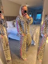 Load image into Gallery viewer, The luxe jersey pink animal stripe tracksuit
