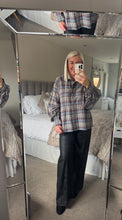 Load image into Gallery viewer, The zeta Otto embellished cotton mix checked shirt
