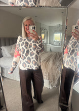 Load image into Gallery viewer, The Marissa fine knit animal print top
