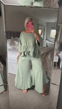 Load image into Gallery viewer, The Ibiza boho linen frill top
