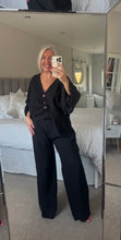 Load image into Gallery viewer, The saints crinkle rouched trouser suit with pebble detailing
