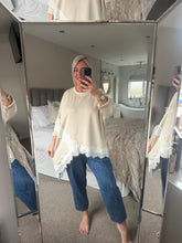 Load image into Gallery viewer, The Ivy lace detail a symmetrical jersey
