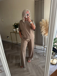The Luxe jersey striped seam t shirt tracksuit