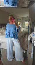 Load image into Gallery viewer, The striped linen trousers with pockets
