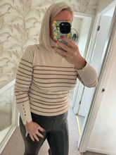 Load image into Gallery viewer, The striped roll neck with button detailing
