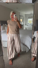Load image into Gallery viewer, The Ibiza striped co-ord with ribbed shoulder pad tee
