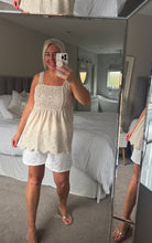 Load image into Gallery viewer, The Bora Bora crochet vest top with shirred back
