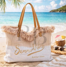 Load image into Gallery viewer, The summer vibes beach bag
