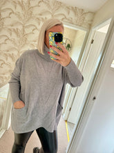 Load image into Gallery viewer, The v hem Ribby roll neck jumper
