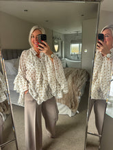 Load image into Gallery viewer, The Bora Bora polka dot frill cotton blouse
