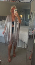 Load image into Gallery viewer, The Bora Bora tassel shimmer cape beach cover up
