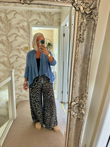 SALE The tie waist animal print trousers with pockets (no return on sale item)