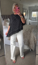 Load image into Gallery viewer, The Satin lace trim polka dot tops
