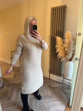 Load image into Gallery viewer, The cable knit button detail jumper dress
