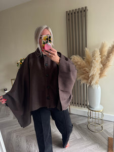 The Megan button through cape