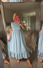 Load image into Gallery viewer, The Georgie gingham shirred dress
