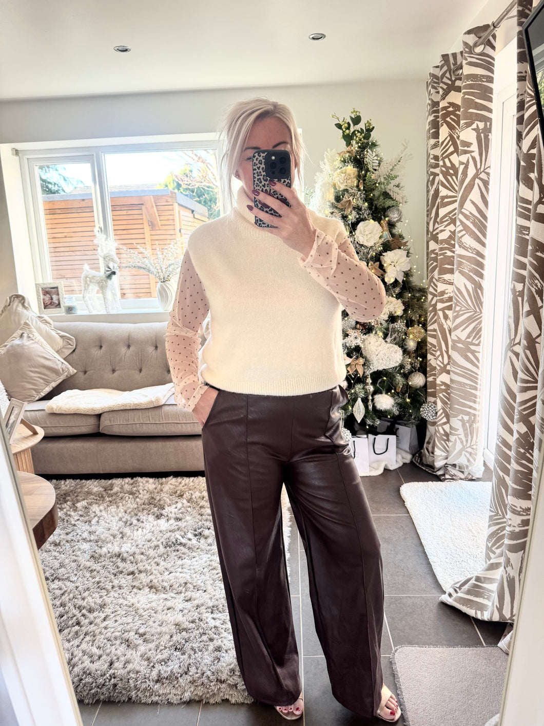 The Mabel roll neck tank top