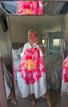 Load image into Gallery viewer, The Bora Bora button through printed shirt dress with pockets
