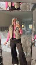 Load image into Gallery viewer, The Olivia reversible faux fur zip up gillet with pockets
