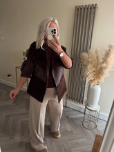 Load image into Gallery viewer, The Amelia faux suede faux fur  gillets
