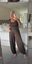 Load image into Gallery viewer, The saints ribbed t shirt jumpsuit with pockets
