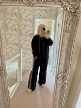 Load image into Gallery viewer, The luxe wide leg tracksuit with animal print detailing
