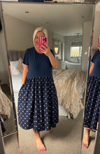 Load image into Gallery viewer, The Polkadot t shirt dress with pockets
