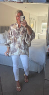 The Palma Paisley cotton mix top