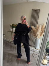 Load image into Gallery viewer, The black label dip hem sequin jersey tunic with zip detailing
