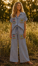 Load image into Gallery viewer, The Ibiza striped trouser suit
