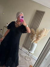 Load image into Gallery viewer, SALE The saints frill sleeve crinkle dress (NO RETURN OR EXCHANGE)
