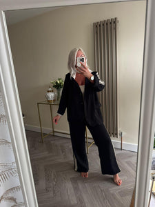 The luxe jersey hooded blazer tracksuit