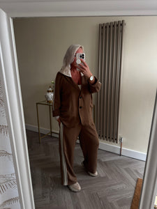 The luxe jersey hooded blazer tracksuit