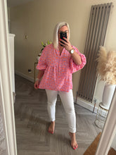 Load image into Gallery viewer, The cotton smock tops in animal print &amp; daisy stripe
