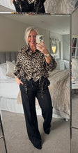 Load image into Gallery viewer, The zeta Otto animal print shirt with tie detailing
