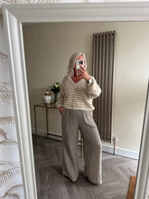 Load image into Gallery viewer, The striped button through cardigan
