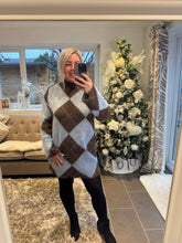 Load image into Gallery viewer, SALE The argyle knitted dress (no return on sale items)
