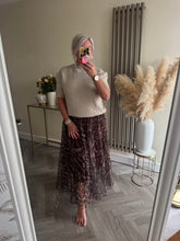 Load image into Gallery viewer, The animal print tulle skirt
