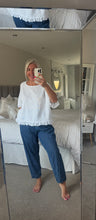 Load image into Gallery viewer, The Bali Hopsack frill top
