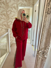 Load image into Gallery viewer, The luxe wide leg tracksuit with animal print detailing
