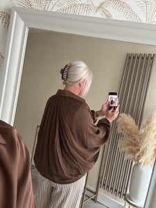 The satin pleat zip up jacket