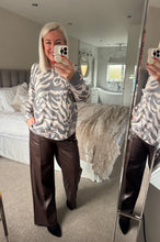 Load image into Gallery viewer, The Marissa fine knit animal print top

