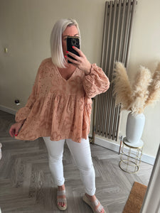 The 100% cotton flock smock top