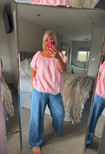 Load image into Gallery viewer, The Ibiza broaderie anglais cotton puff hem top
