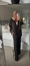 Load image into Gallery viewer, The Sports luxe Blazer trouser suit with detatchable hood
