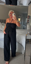 Load image into Gallery viewer, The Ibiza peplum halter neck jumpsuit with pockets
