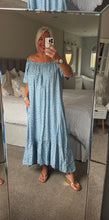 Load image into Gallery viewer, The animal print chambray dress with pockets
